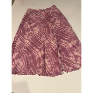 Paige Tie-Dye Midi Skirt Pink & White S